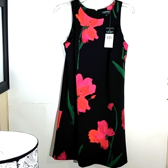 RALPH LAUREN NWT ESSENTIALS FLORAL DRESS SIZE 6 - Picture 2 of 9